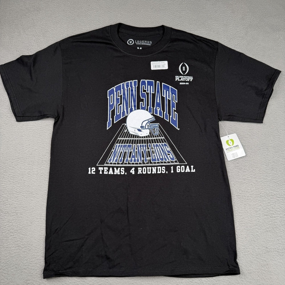Penn State Nittany Lions Shirt Mens Medium Black 2024 2025 Legends CFP Tee